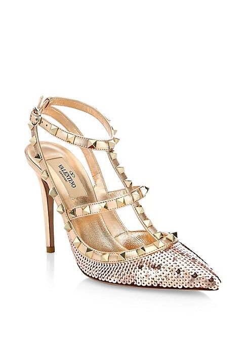 Rockstud Sequin Pumps | Saks Fifth Avenue