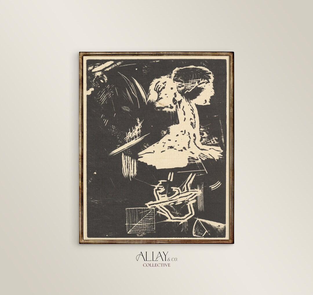 Mid Century Abstract  Unique Art  Figurative Wall Art  - Etsy | Etsy (US)