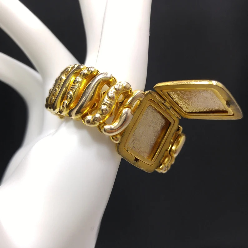 American Queen Pitman & Keller Locket Expansion Bracelet, 1917 Vintage Jewelry | Etsy (US)