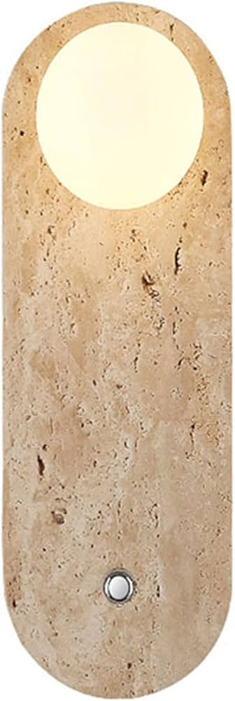 Bathroom Vanity Travertine Wall Sconce, Retro Stone Wall Light Fixtures, G9 Base Wall lamp with G... | Amazon (US)