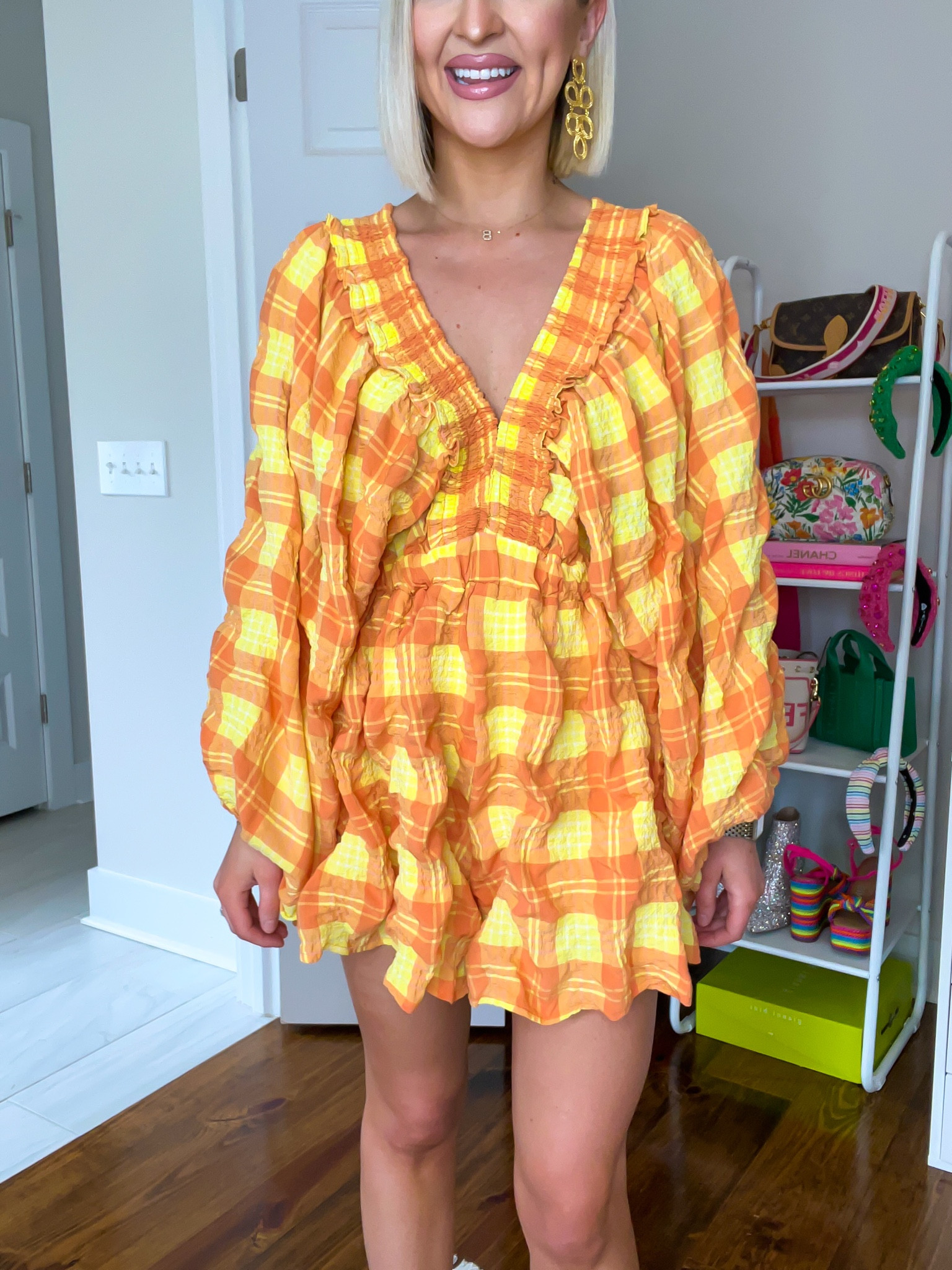 15% off with KELSIE15 
Size: SM
Vacation style / vacation romper / gingham print romper 

#LTKstyletip #LTKtravel #LTKSeasonal