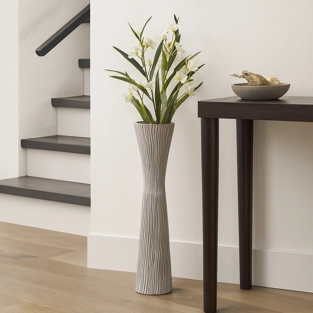 Richarson Ribbed Ceramic Floor Vase | Wayfair North America