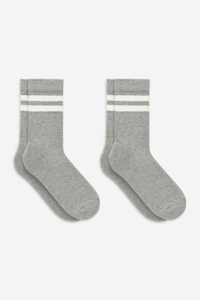 Sporty Cotton Socks – Grey Melange – Men – ARKET GB | Arket UK