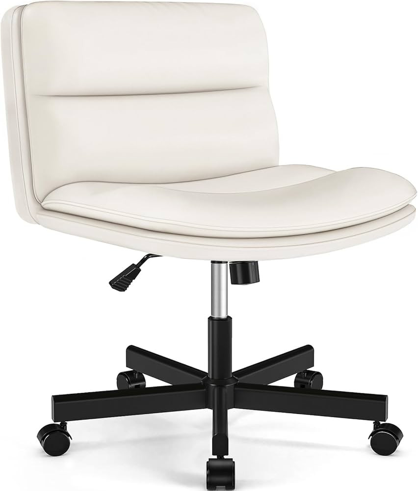 TVON Armless Office Desks Chair with Wheels and Thickened Cushion, Ergonomic Home Office Computer... | Amazon (US)