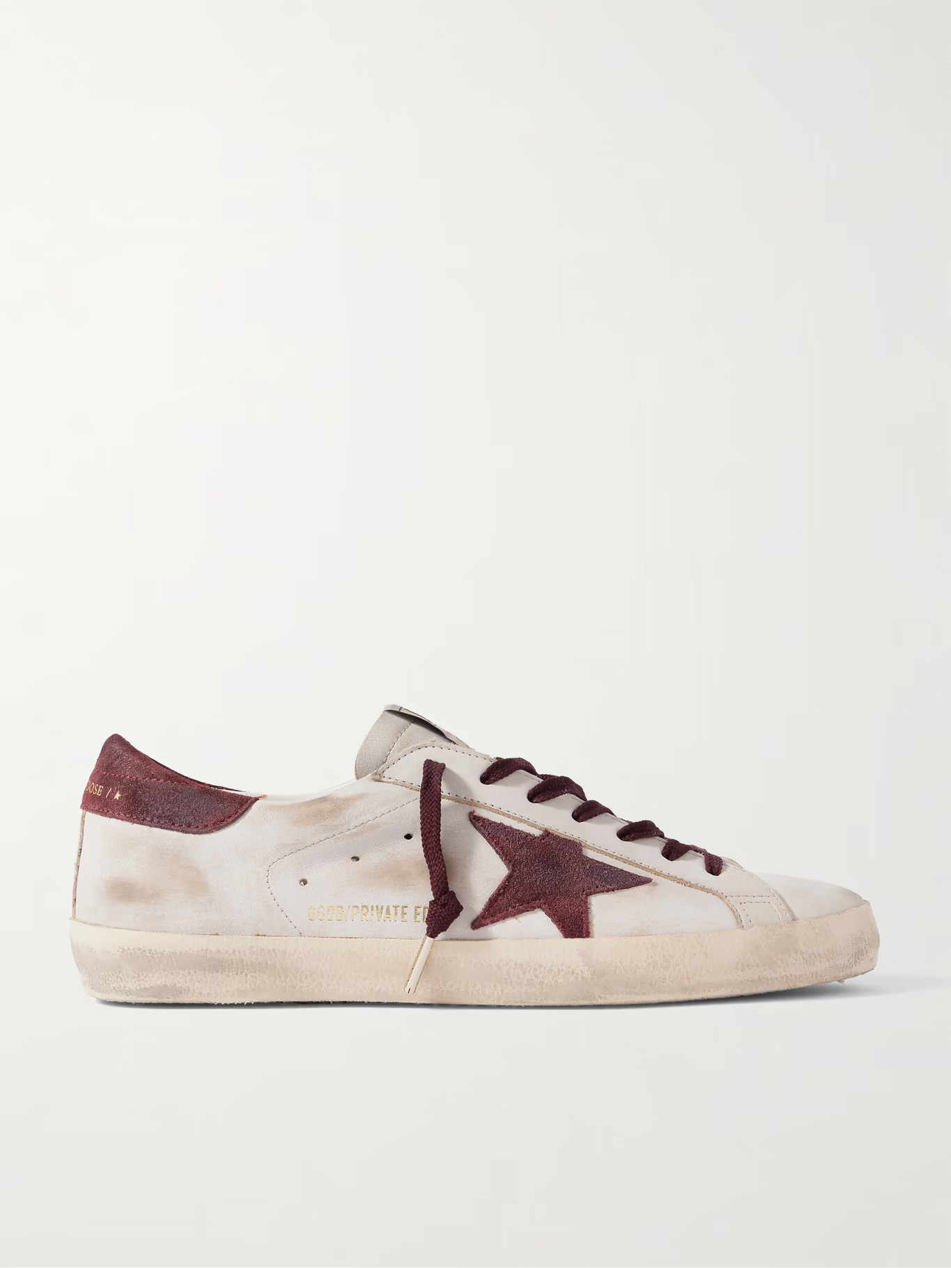 Super-Star Distressed Suede-Trimmed Leather Sneakers | Mr Porter (EMEA)