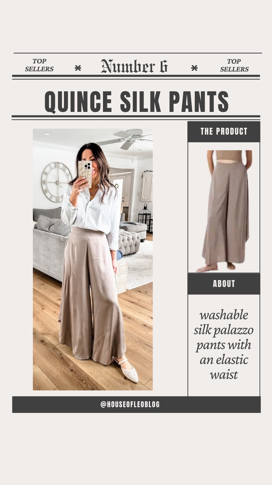 Wearing XS silk pants. Small button-down shirt. Palazzo pants. Quince

#LTKOver40 #LTKPetite #LTKWorkwear