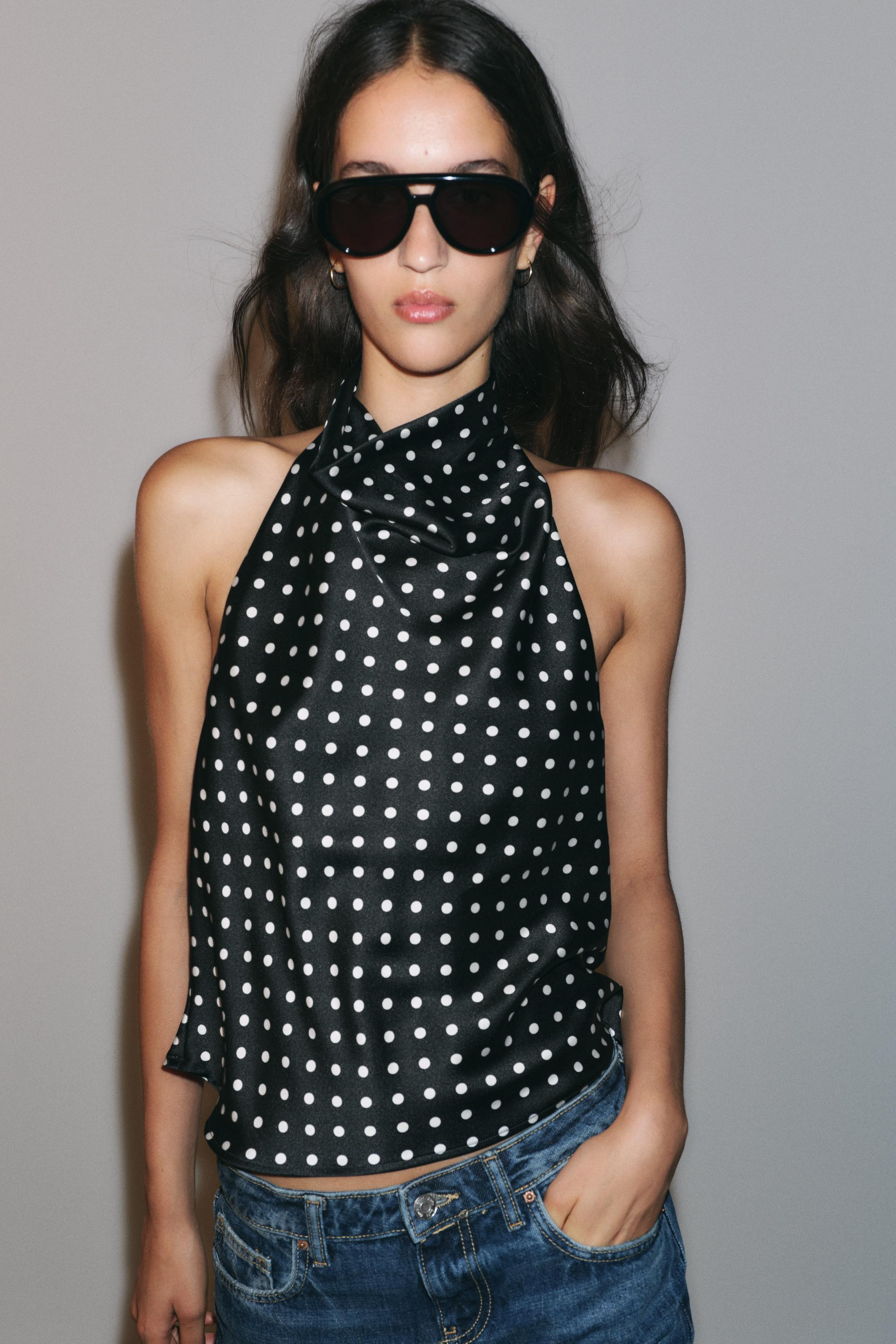 SATIN HALTER TOP | Zara UK