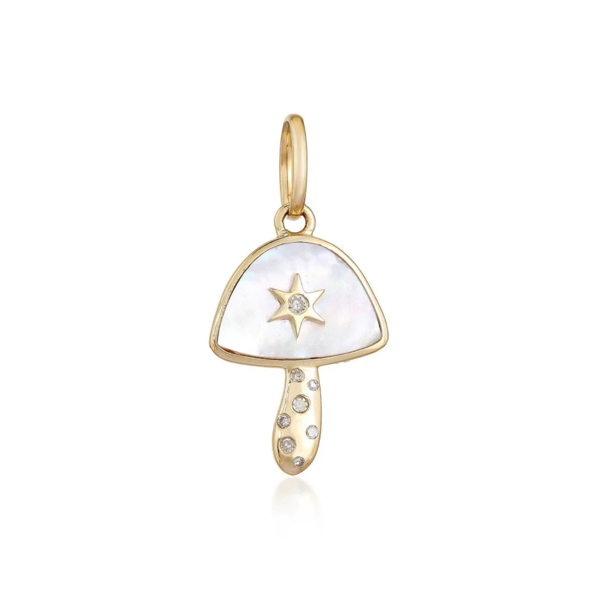 Stone Mushroom Center Star Charm | Alev Jewelry