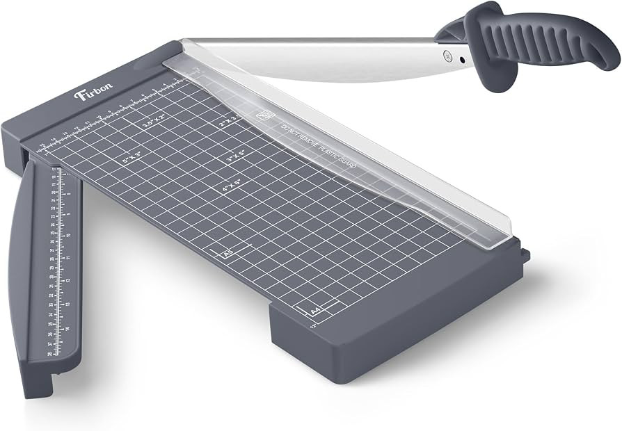 Firbon 12" Guillotine Paper Cutter with Hidden Ruler, Compact Paper Trimmer | Amazon (US)