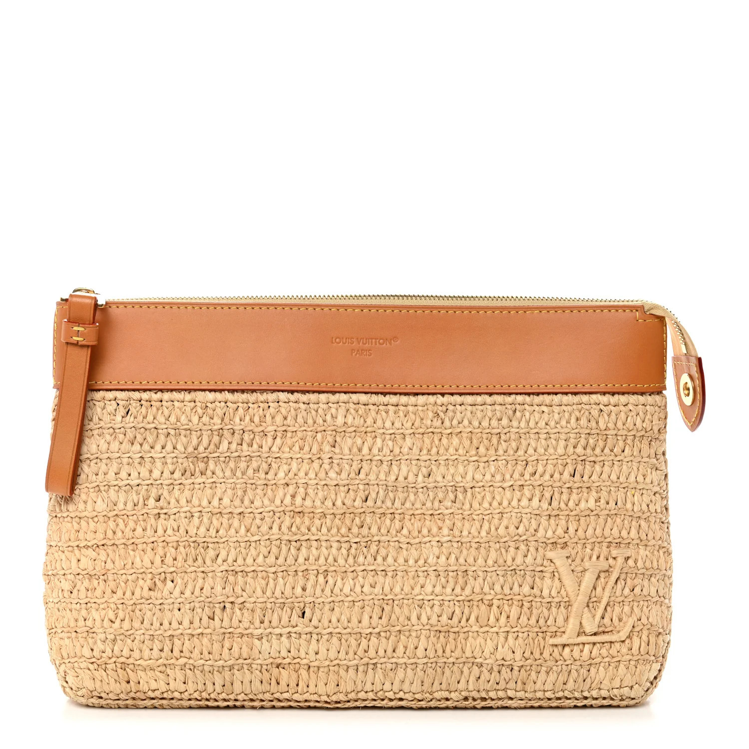 Louis Vuitton Raffia Pochette Voyage Souple Natural Beige 1873705 | FASHIONPHILE (US)