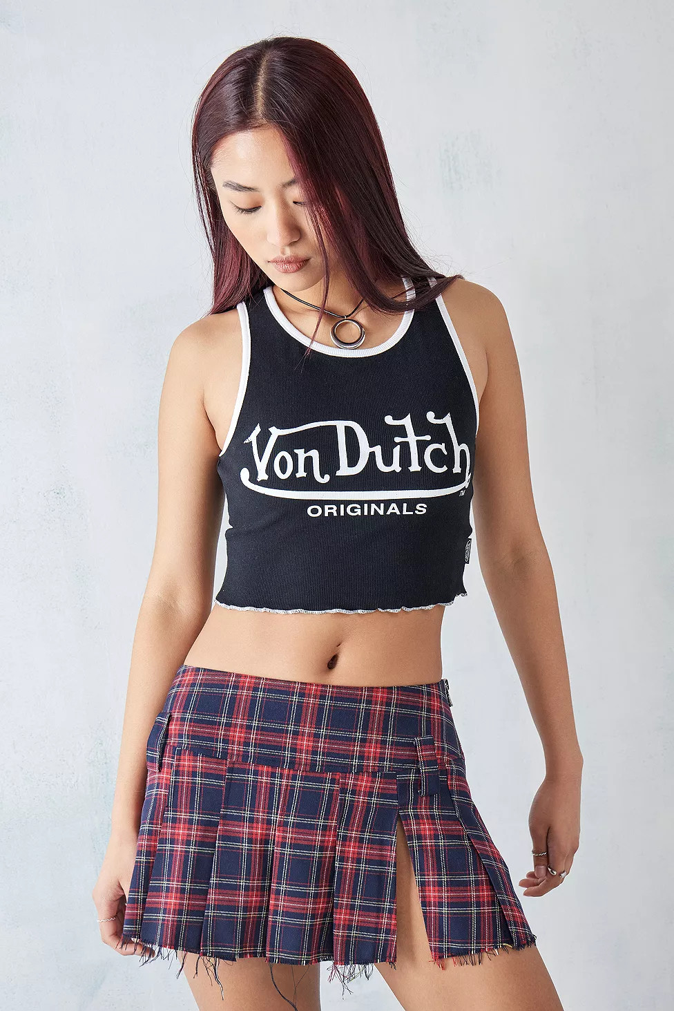 Von Dutch Black Ashley Tank Top | Urban Outfitters (EU)
