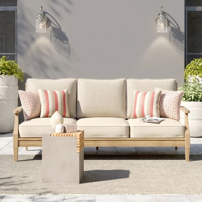 Rella 81'' Wide Outdoor Patio Sofa with Cushions | Wayfair North America