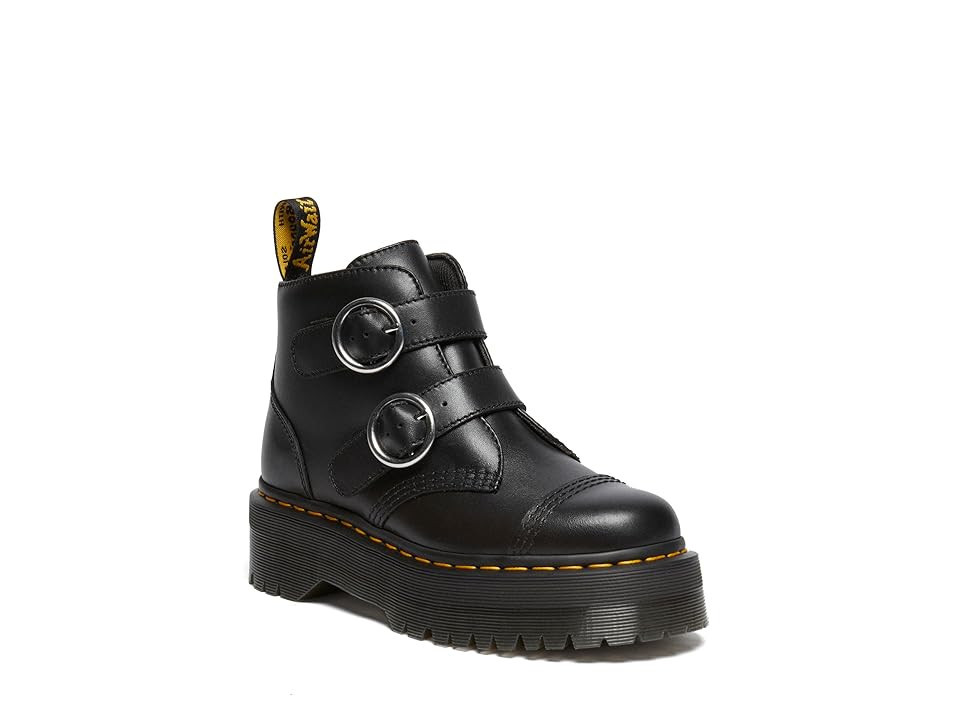 Dr. Martens Devon Circle Leather Platform Boots Women's Boots Black : UK 4 (US Women's 6) M | Zappos