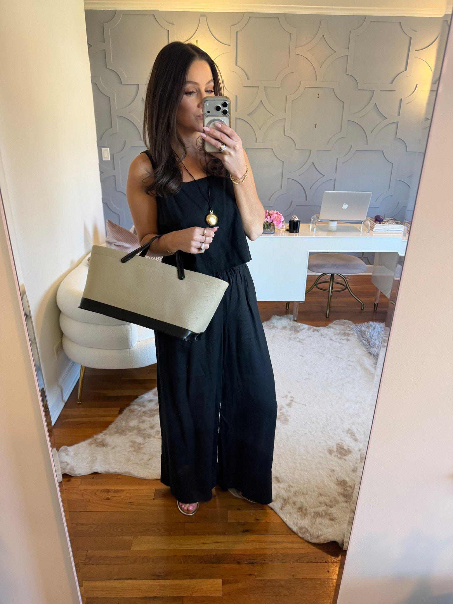 A linen set is an essential for the warmer months! Paired with a necklace like this and it makes it feel like a “look”  

#LTKSeasonal #LTKOver40 #LTKootd