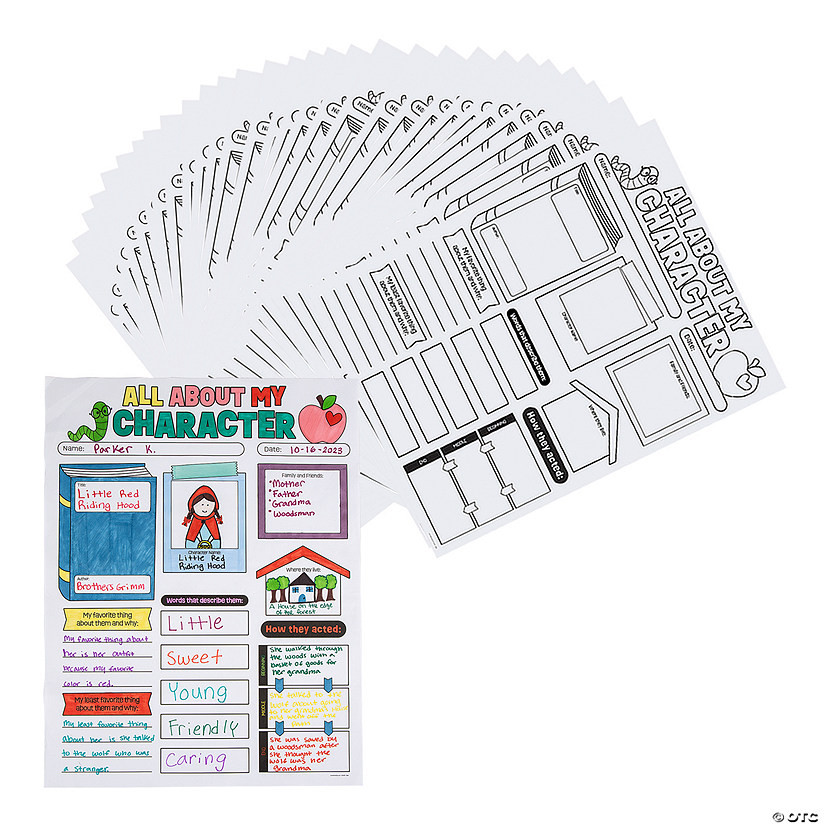 Color Your Own “All About My Book Character” Posters - 30 Pc. | Oriental Trading Company