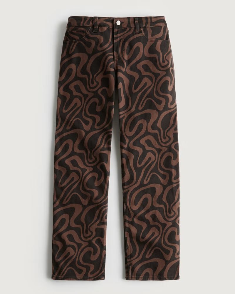 Girls Low-Rise Print Pattern Dad Jeans from Hollister | Hollister (US)