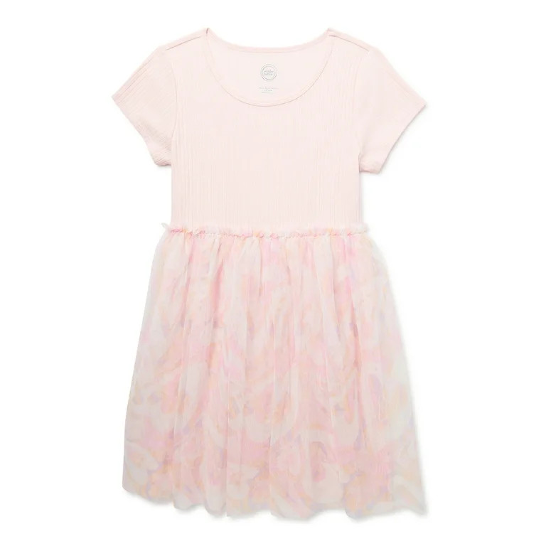 Wonder Nation Girls Short Sleeve Tutu Dress, Sizes 4-18 & Plus | Walmart (US)