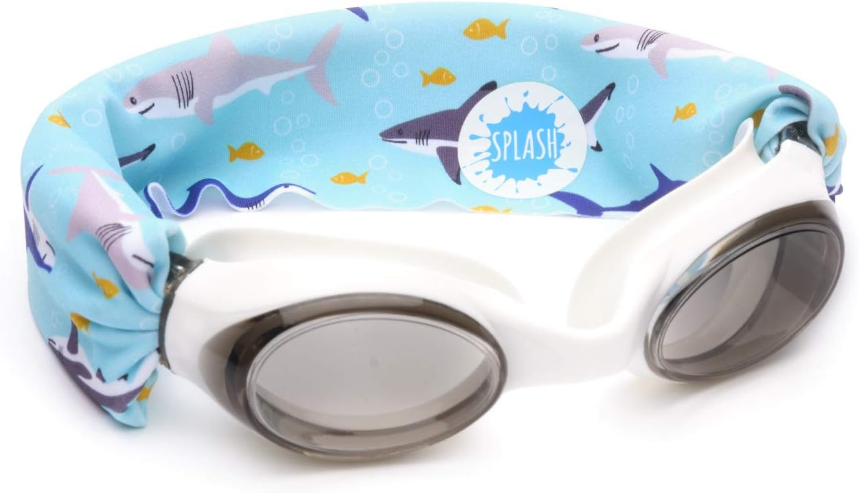 SPLASH SWIM GOGGLES with Fabric Strap - Blues & Greens Collection- Fun, Fashionable, Comfortable ... | Amazon (US)