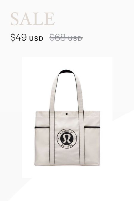 Lululemon tote bag on sale 

#LTKsalealert #LTKitbag #LTKfindsunder50