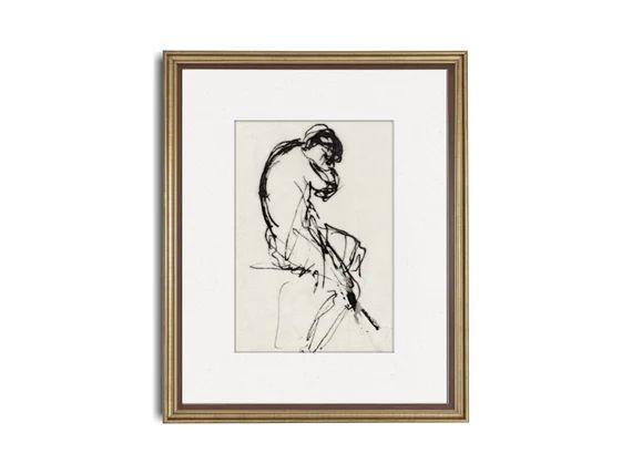 Antique abstract nude sketch Downloadable fine art print | Etsy | Etsy (US)