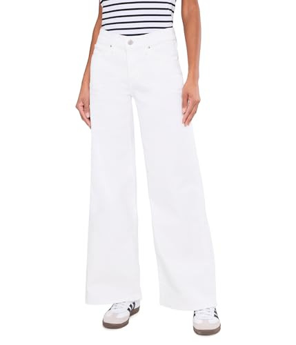 Levi's Women's 318 Shaping Wide-Leg Jeans (Also Available in Plus), (New) Soft Clean White, 25 Short | Amazon (US)