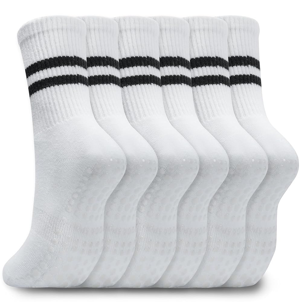 Pilates Grip Socks for Women Non Slip Grippy Cotton Pilate Sock Cute for Yoga Barre Workout Hospi... | Amazon (US)