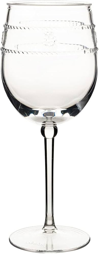 Juliska Isabella Acrylic Wine Glass, Acrylic Glass - Clear Acrylic, Embossed Drinking Glass | Amazon (US)
