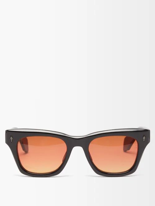 Jacques Marie Mage - Dealan Square Acetate Sunglasses - Mens - Orange | Matches (US)