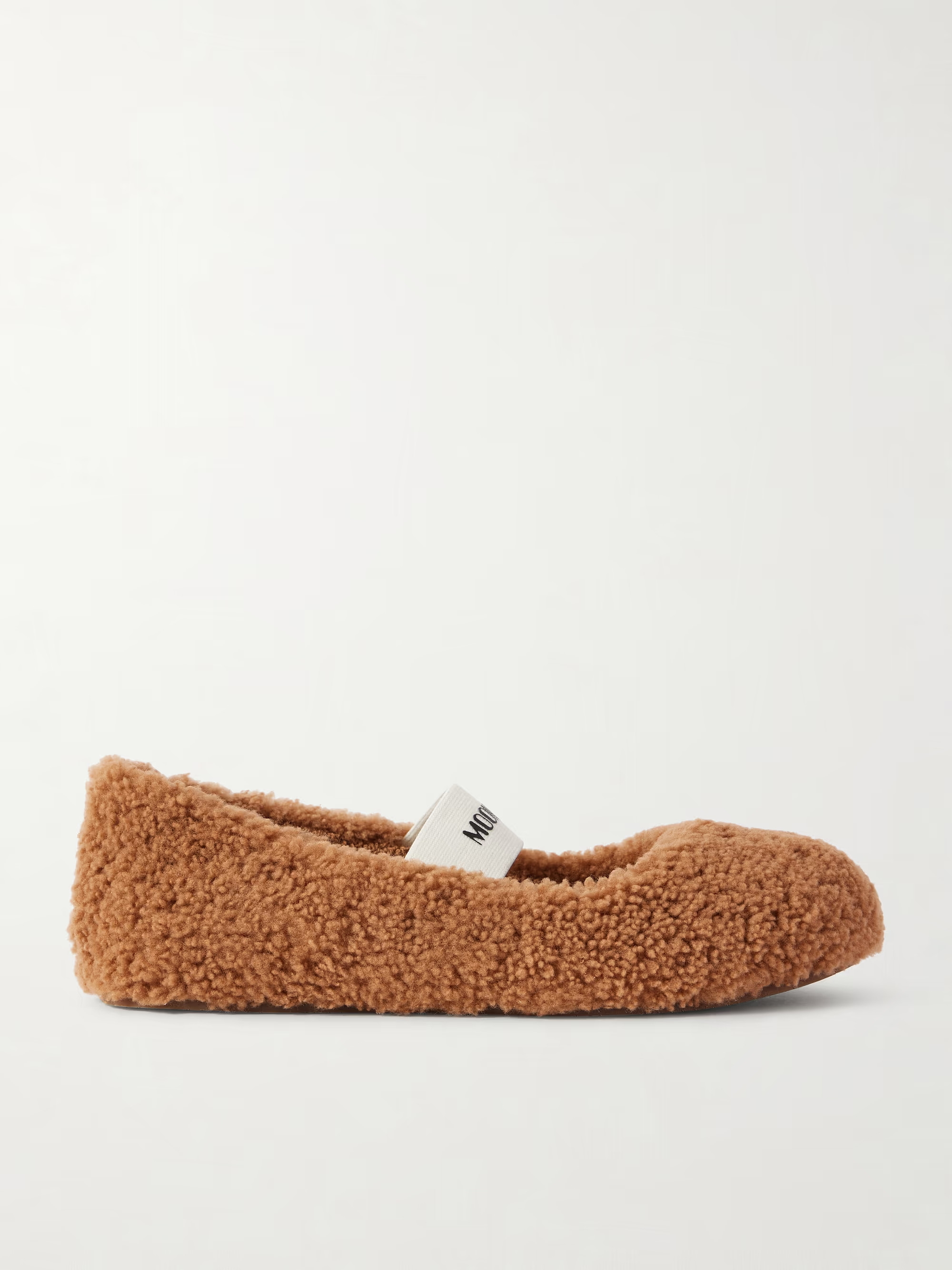 MOON BOOT Shearling ballet flats | NET-A-PORTER (UK & EU)