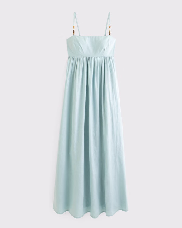 Women's Tie-Back Babydoll Maxi Dress | Women's Dresses & Jumpsuits | Abercrombie.com | Abercrombie & Fitch (US)