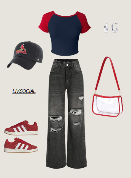 St Louis Cardinals Baseball Game Outfit 

 #baseballgame #stlouiscardinals #sportyoutfit 

#LTKSeasonal #LTKActive #LTKStyleTip