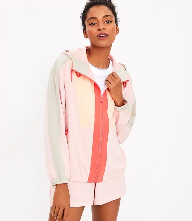 Lou & Grey Colorblock Wanderweave Windbreaker Jacket | LOFT