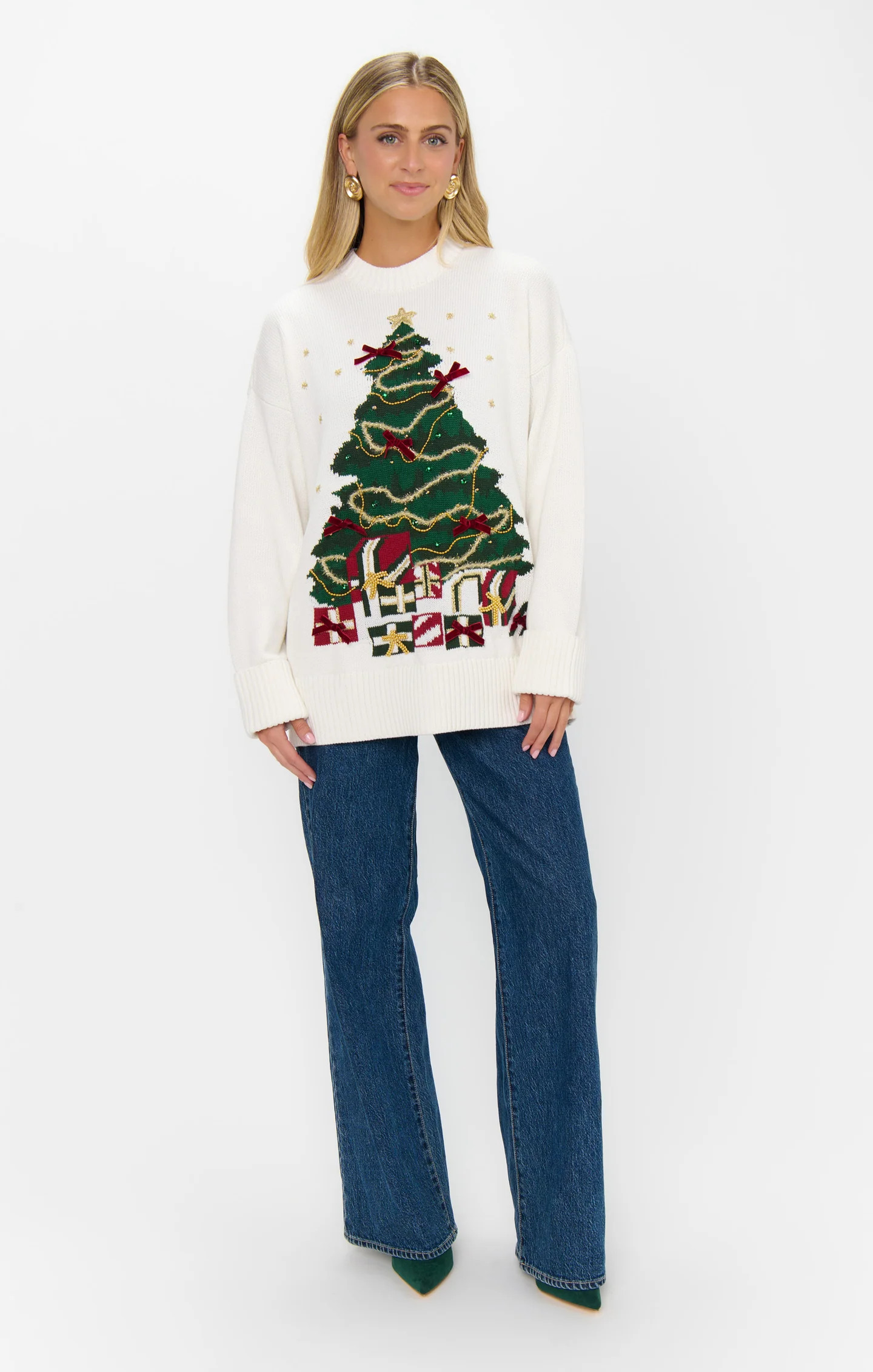 Fireside Sweater ~ Christmas Tree Knit | Show Me Your Mumu