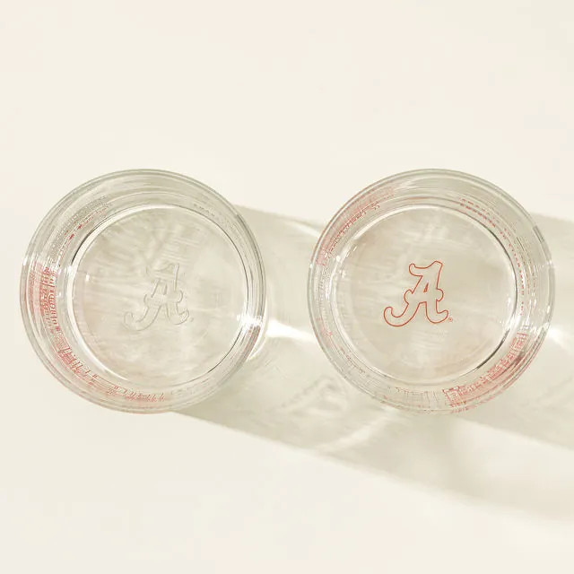 College Cityscape Rocks Glasses - Set of 2, University of Alabama | UncommonGoods