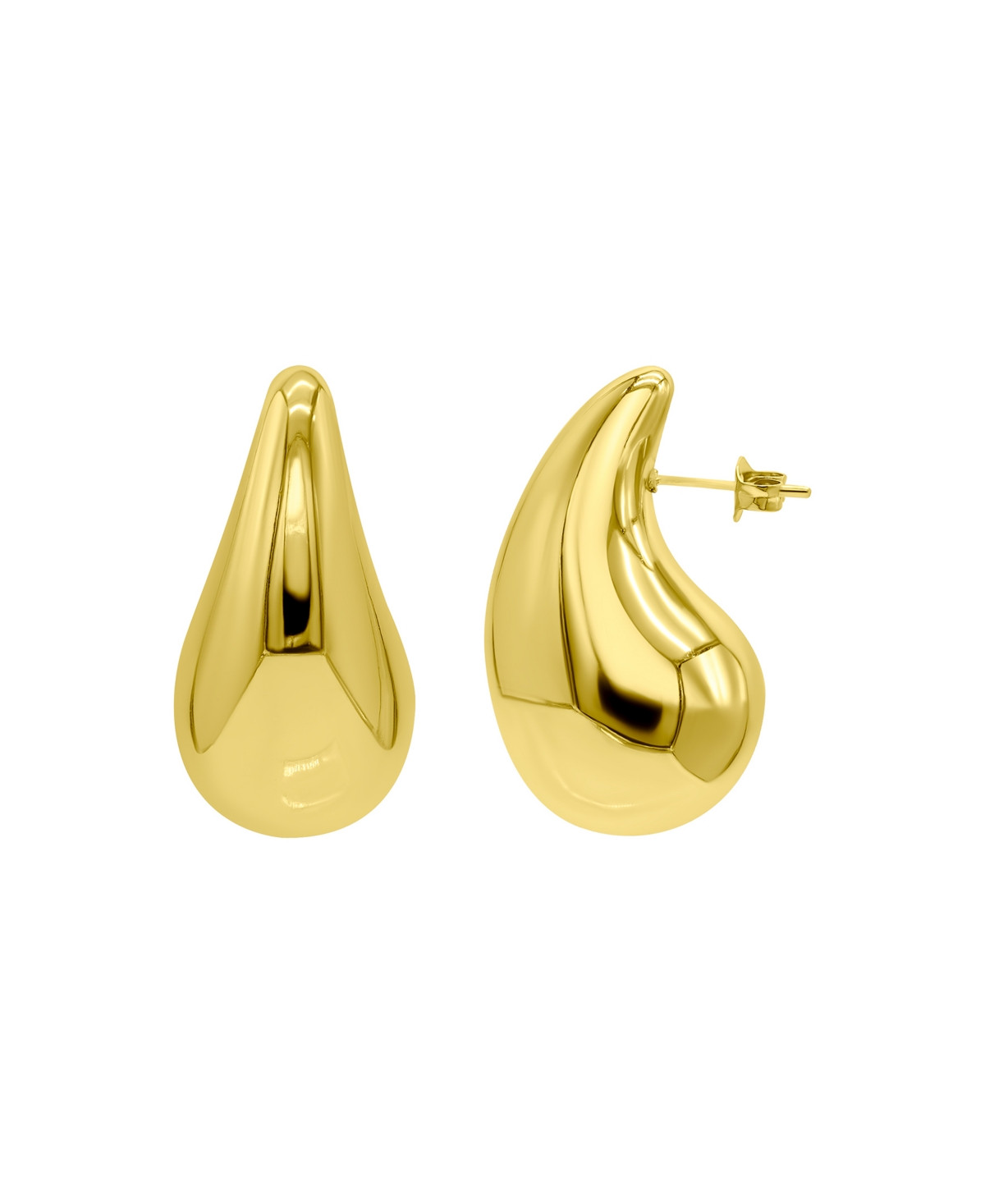Adornia Tarnish Resistant 14K Gold-Plated Teardrop Sculptural Stud Earrings - Gold | Macy's