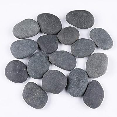 16 Painting Rocks RockImpact Dark Gray Black Beach Pebbles Oval Stones Natural River Rocks Smooth... | Amazon (US)