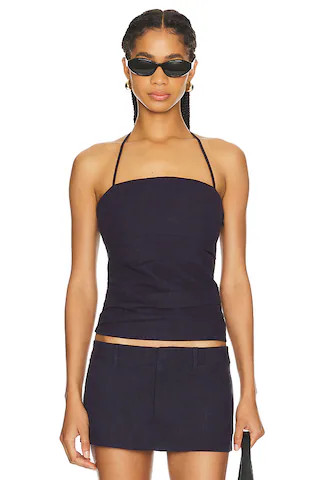 LIONESS 1999 Halter Top in Navy from Revolve.com | Revolve Clothing (Global)