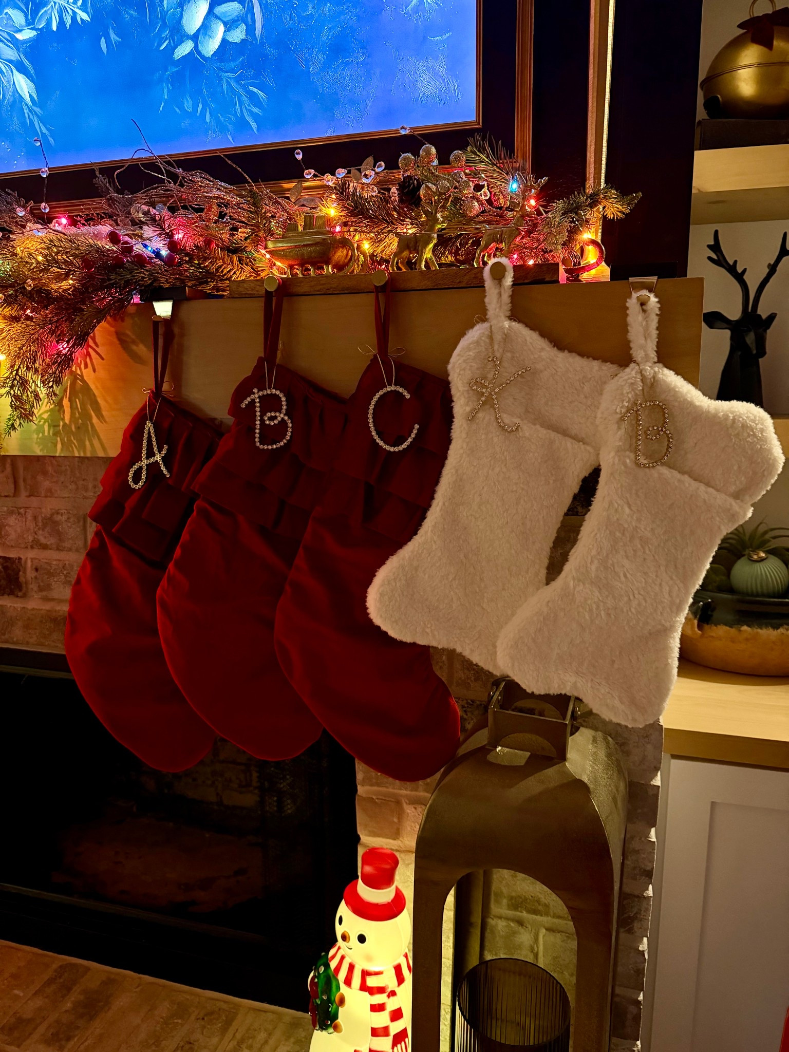 Loving our new burgundy velvet stockings! The initials were from last year but I’ll try to link similar ones. 

#LTKHome #LTKHoliday