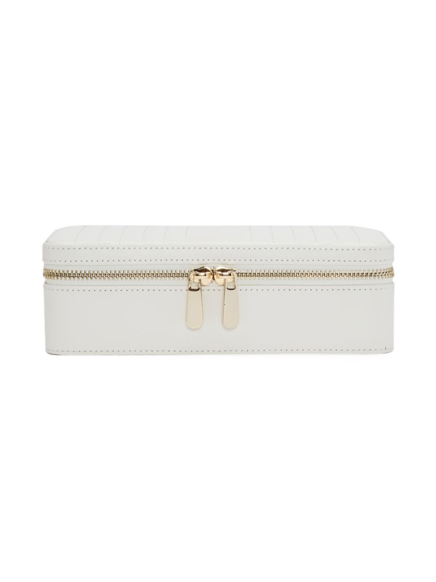 WOLF Maria Rectangle Quilted Zip Leather Jewelry Case | Saks Fifth Avenue
