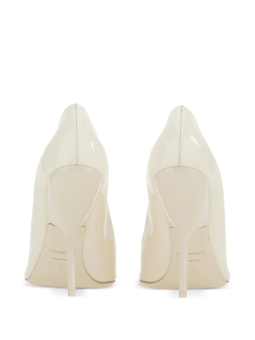 Ferragamo Eva 105mm Leather Pumps - Farfetch | Farfetch Global