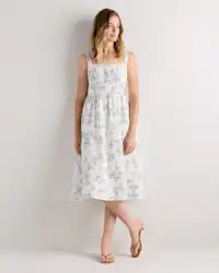 100% European Linen Fit & Flare Midi Dress | Quince