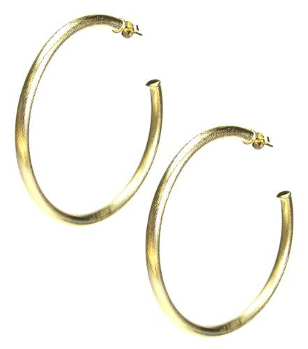 Sheila Fajl Everybody's Favorite 2.25" Tubular Hoop Earrings in Brush Gold Plated | Amazon (US)