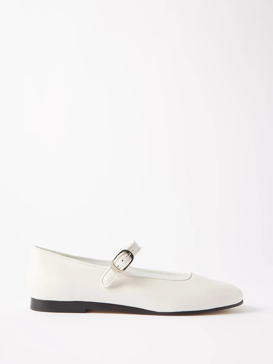 Round-toe leather Mary Jane flats | Matches (UK)