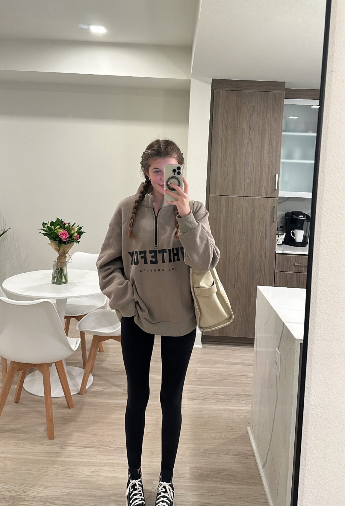 outfit + table/chairs + bag 