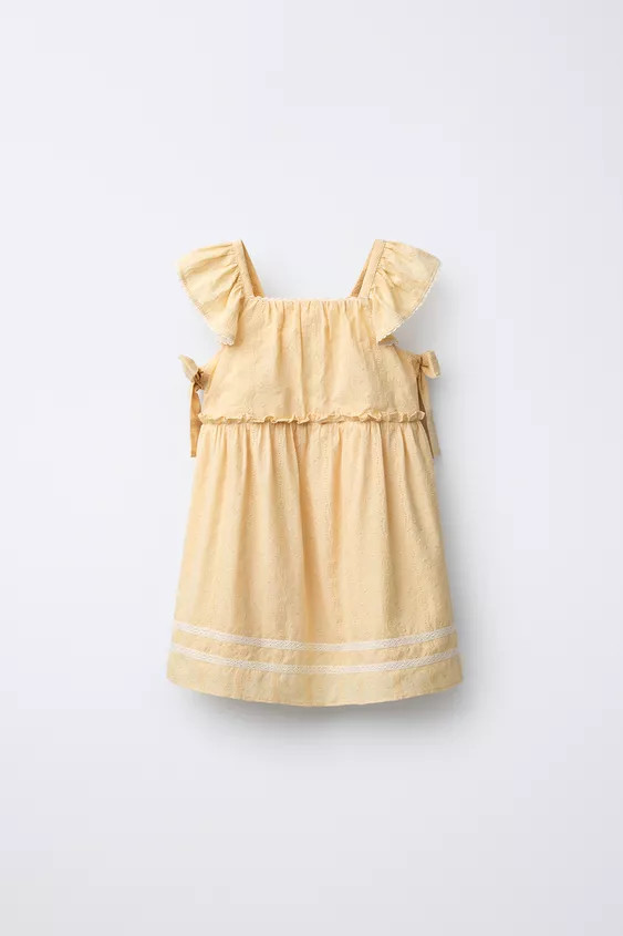 BOWS LACE TRIM DRESS | Zara UK
