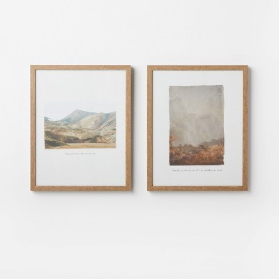 (Set of 2) 16" x 20" Glass Textbook Framed Prints - Threshold™ designed with Studio McGee: Traditional Wall Art, Polystyrene Frame | Target