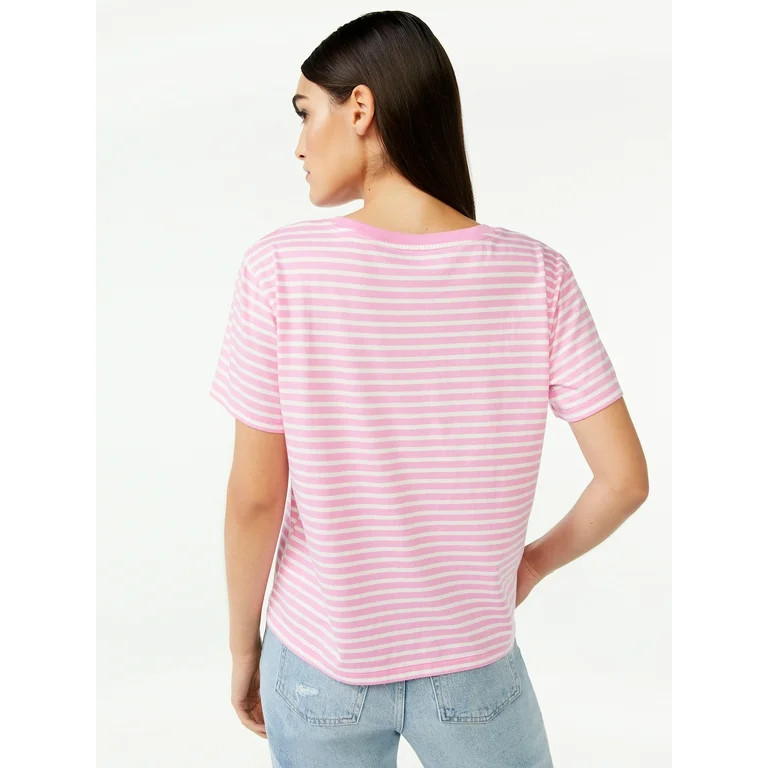 Free Assembly Women's Crop Box Tee with Short Sleeves, Sizes XS-XXXL - Walmart.com | Walmart (US)