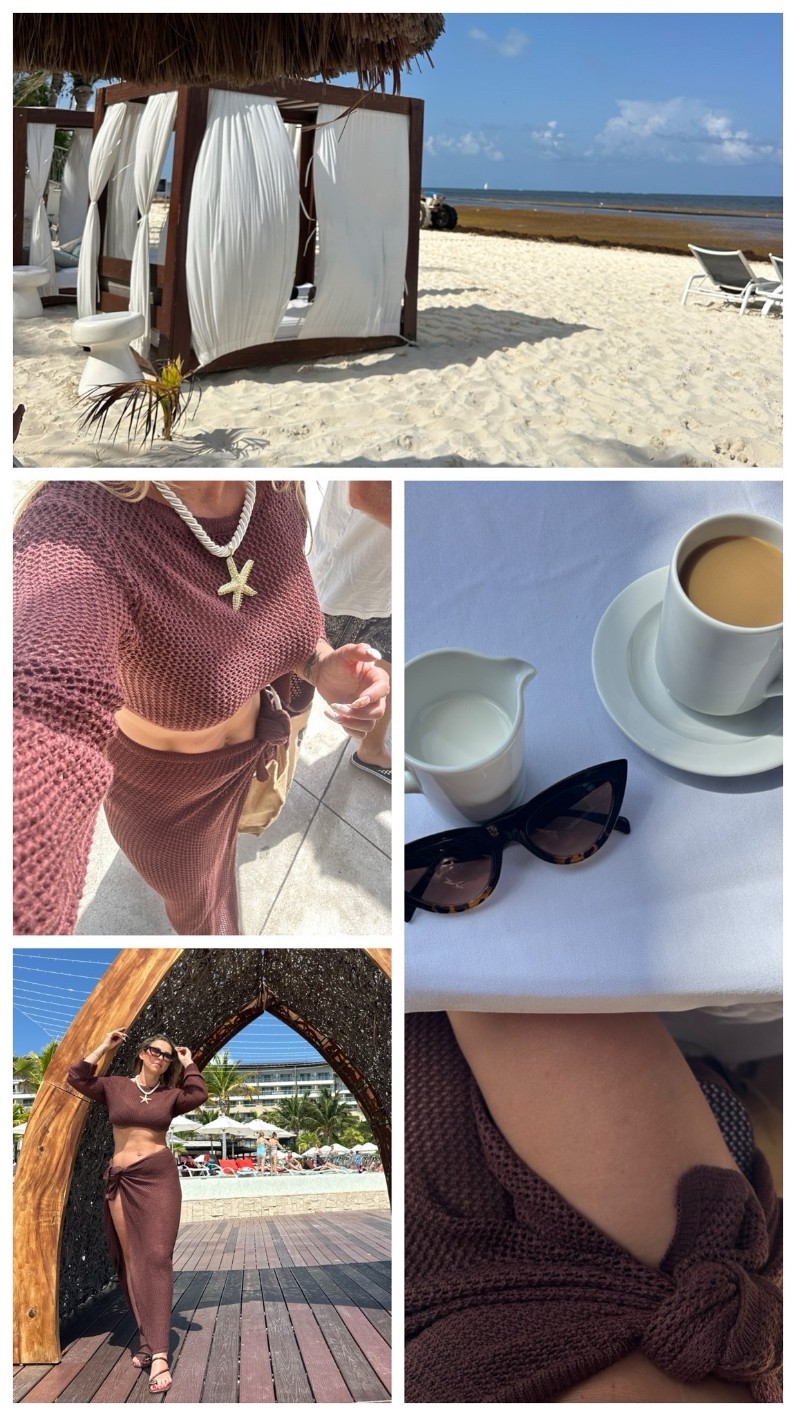 Love this all brown look for today in Mexico! My brown crochet coverup is an Amazon find and I paired it here with my Vetchy bikini! I am also wearing my brown Amazon sandals and my fave sunglasses from SOJOS (use code NICHOLES] for a discount)
All items linked⬆️

#Itkcreator #Itkfinds
#Itkwatchnow #amazon #amazonfinds #summer #summerfinds #coverup #crochet #bikini #sunglasses #vetchy

#LTKgrwm #LTKootd #LTKSwim