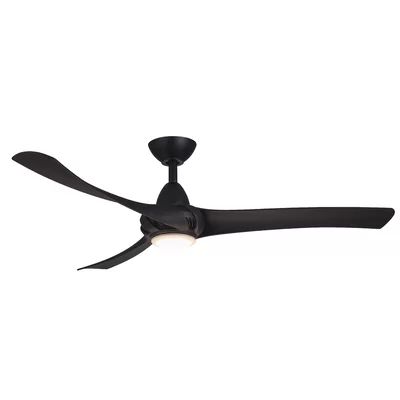 52'' Cairo 3 Blade LED Ceiling Fan with Remote, Light Kit Included | Wayfair North America