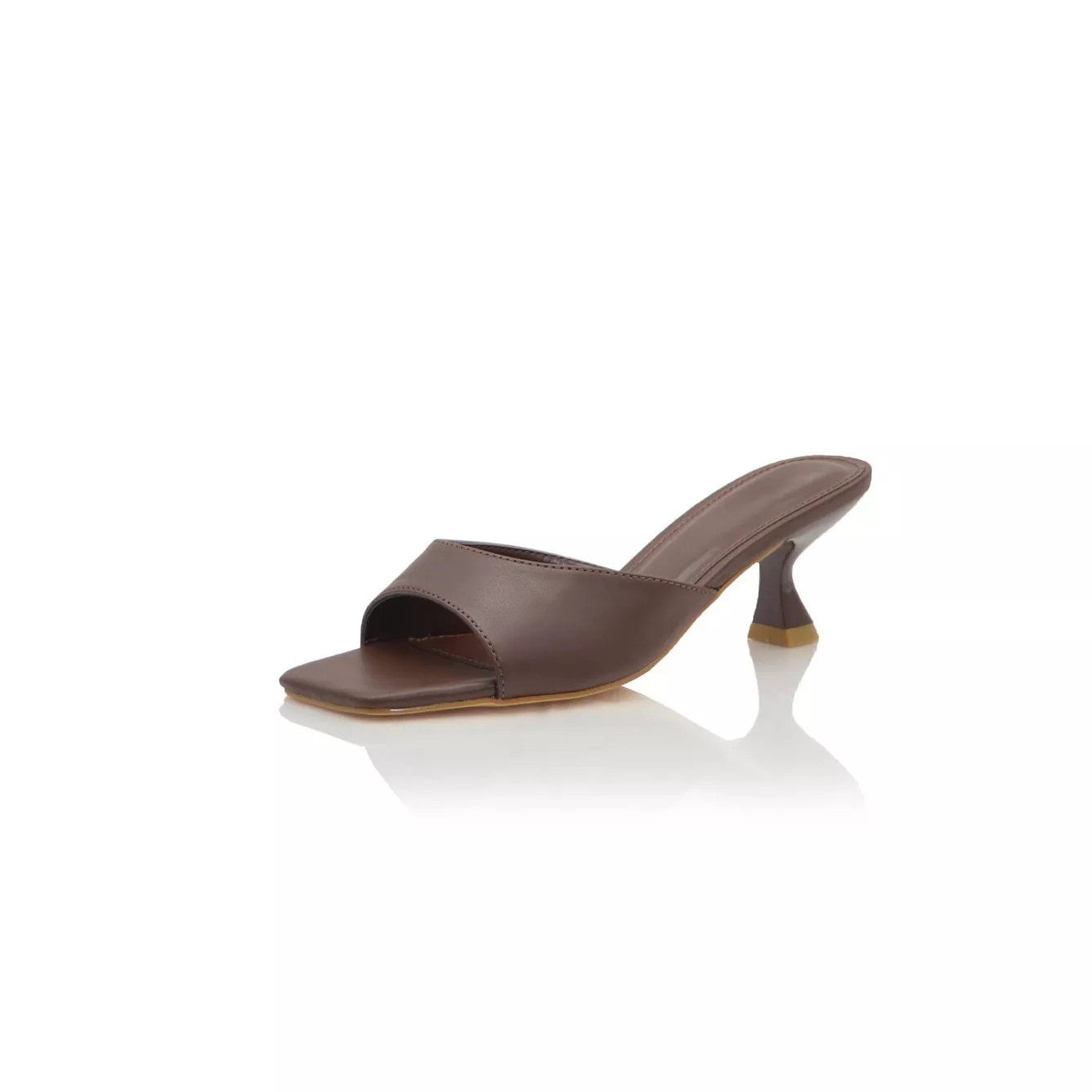 Minimalist Open-Toe Mule Sandal with Kitten Heel | Kohl's